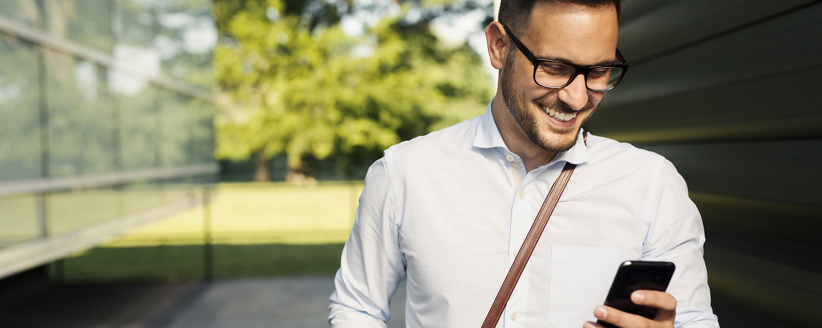 Man looking at phone