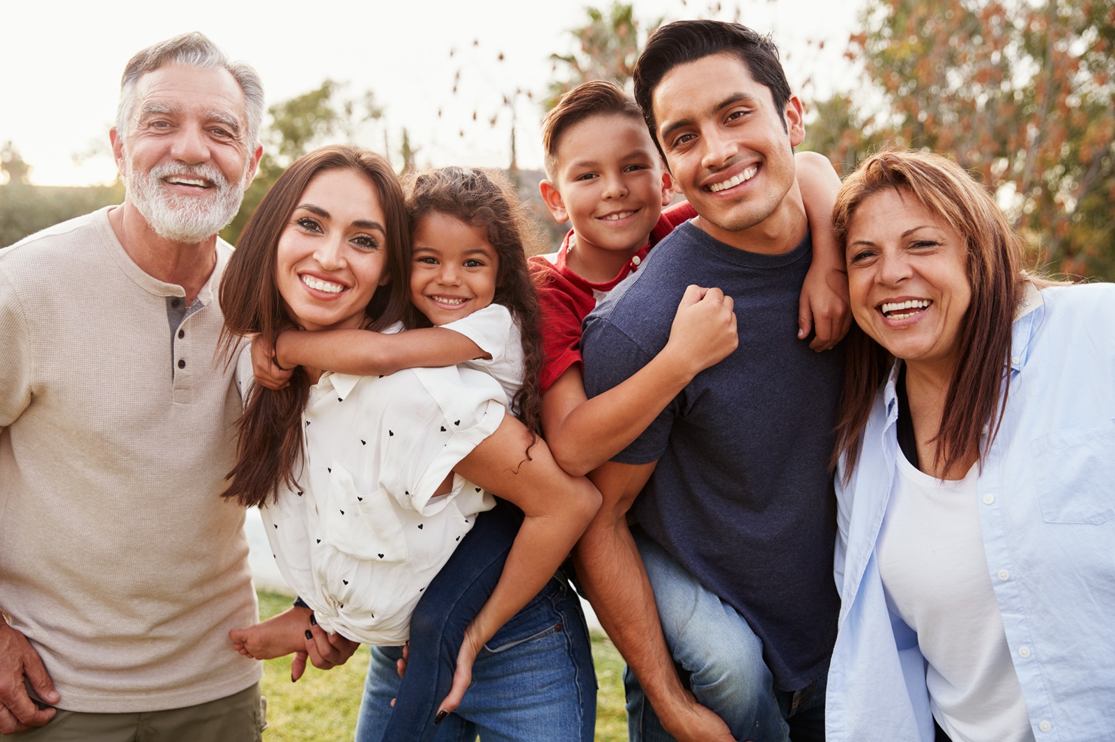 multiple people smiling